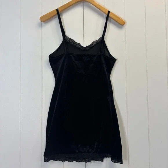 Women Y2K Festival Fairy Grunge Velvet Lace Slip Dress Size S Indie Butterfly - Picture 2 of 8